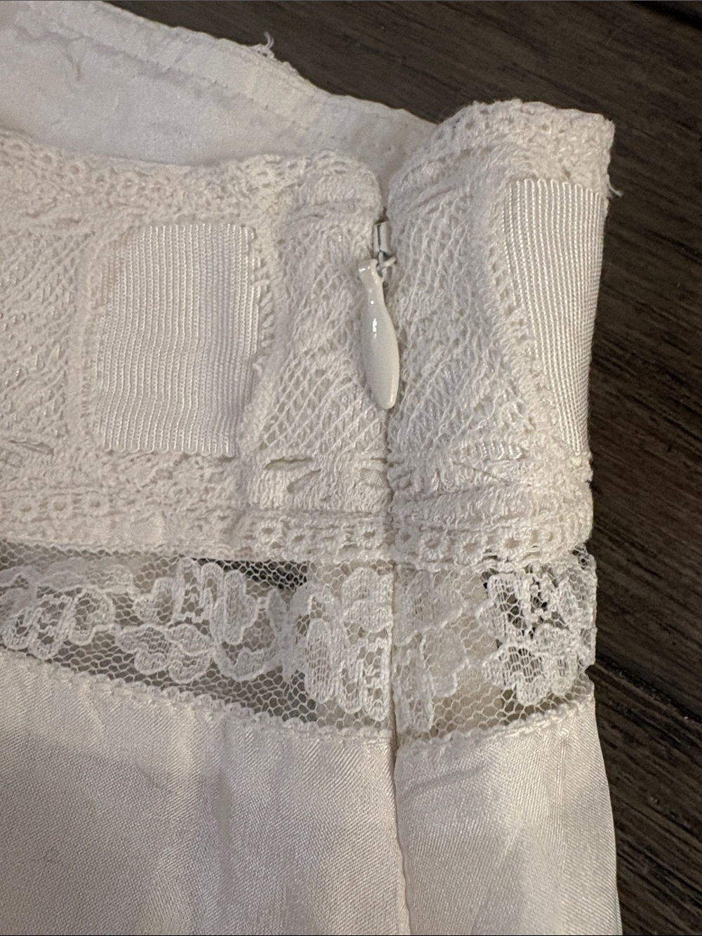 NWT [LoveShackFancy] Willia Silk Lace-Detailed Mini Skirt Women’s 0 - Picture 8 of 16